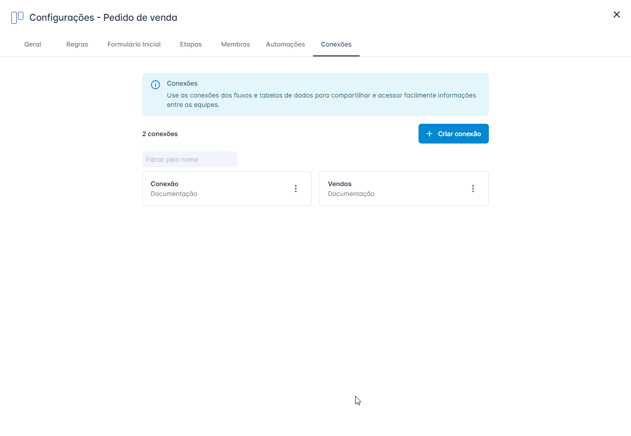 Conexões - Filtrando conexão.gif